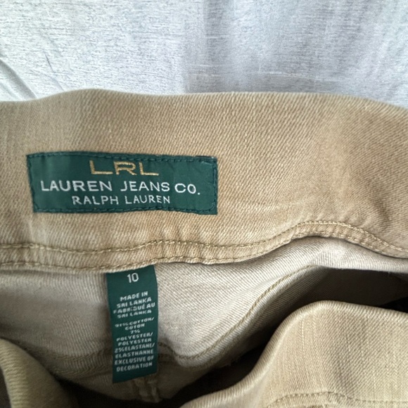 LRL Ralph Lauren Leggings Womens Sz 10 Length 29 Super Stretch NWT Tan/Khaki - Picture 8 of 10